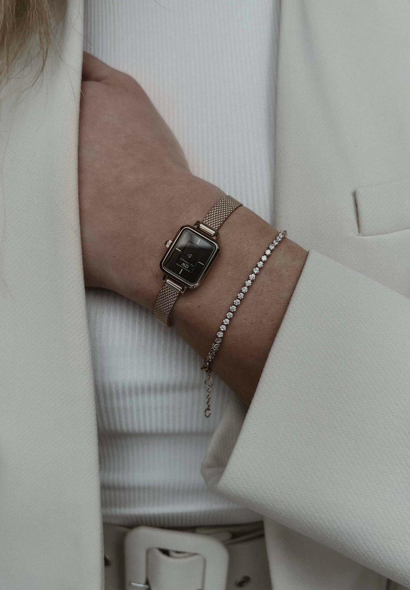 Daniel Wellington QUADRO MINI ONYX - Montre - gold-coloured