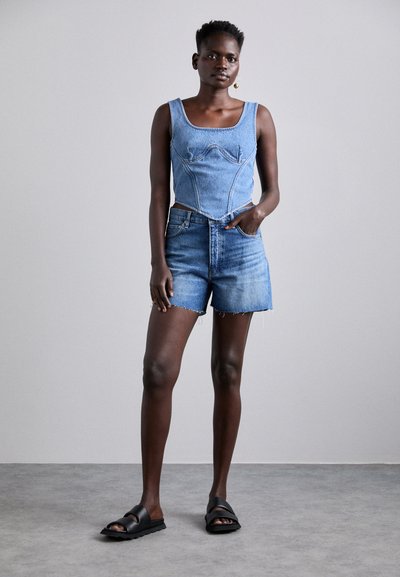 rag & bone VINTAGE CUT OFF - Džinsa auduma šorti - blue denim