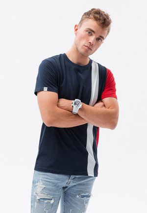 Ombre T-shirt con stampa - navy blue