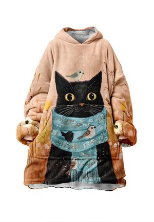 Mr. GUGU & Miss GO, Huggie Blanket CAT IN SCARF - Dressing gown - beige