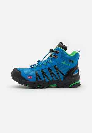 KIDS TROLLTUNGA MID UNISEX - Trekingové boty - medium blue/green