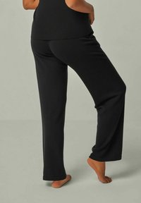 YOU LOOK PERFECT ELISA - MERINO KNIT PANTS WITH PIPING - Nachtwäsche Hose - schwarz