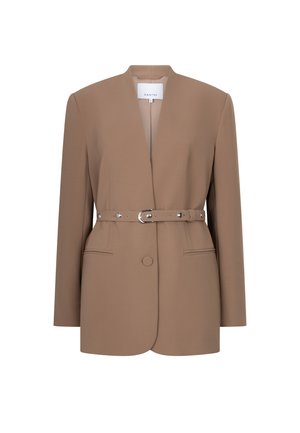 Dante6, DANTE6-ZERIN STUDDED BELT BLAZER - Halflange jas - beige