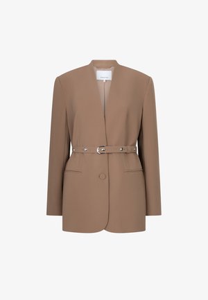 Dante6, DANTE6-ZERIN STUDDED BELT BLAZER - Halflange jas - beige