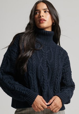 VINTAGE HIGH NECK - Jumper - eclipse navy