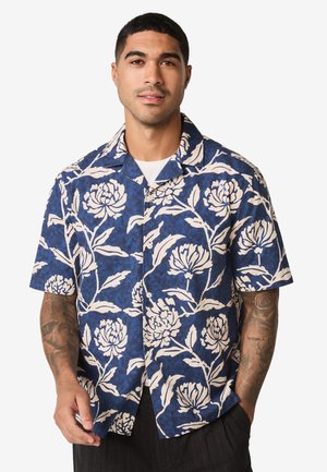 Next, REGULAR FIT - TILE PRINT SHORT SLEEVE - Skjorter - indigo blue