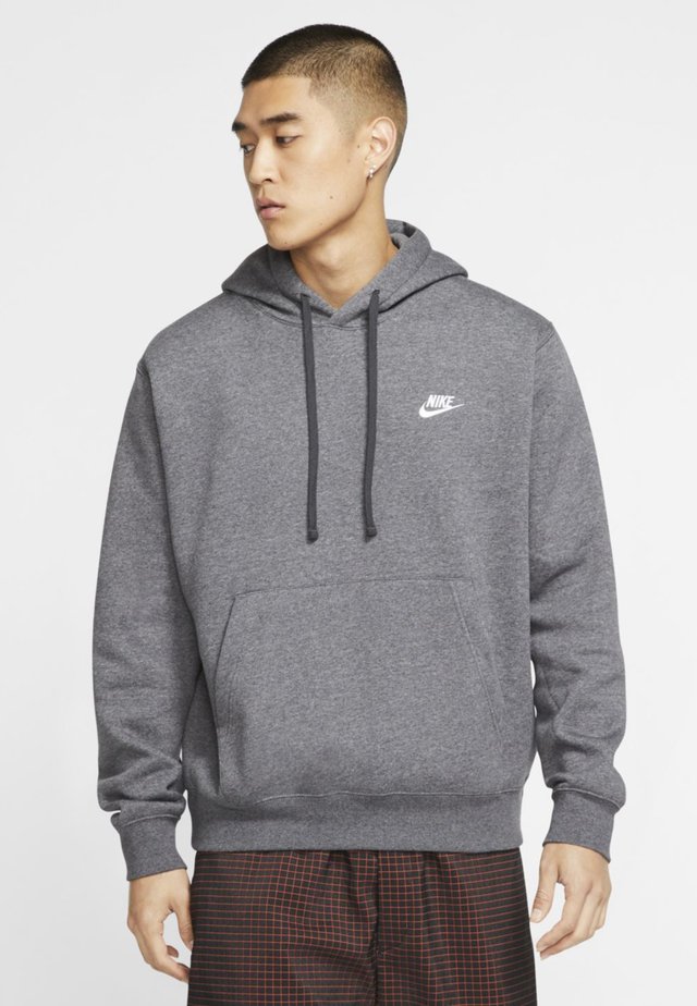 CLUB HOODIE - Kapuzenpullover - charcoal heather/anthracite/white