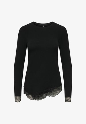 ONLY, TOP ONLGLAMOUR TOP - Langærmet T-shirt - black