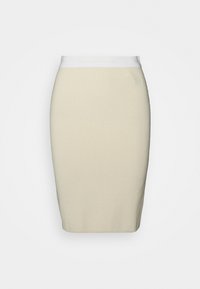 Calvin Klein Jeans CONTRAST WAISTBAND SKIRT - Minissaia - eggshell