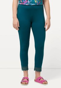 Ulla Popken 7/8 - Legíny - kalhoty  - teal