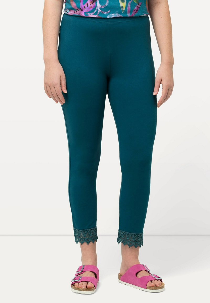 Ulla Popken 7/8 - Legíny - kalhoty - teal