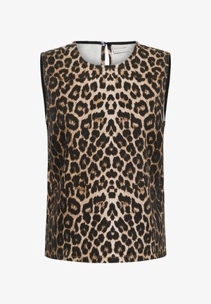 Kaffe, Blusa - black brown leopard