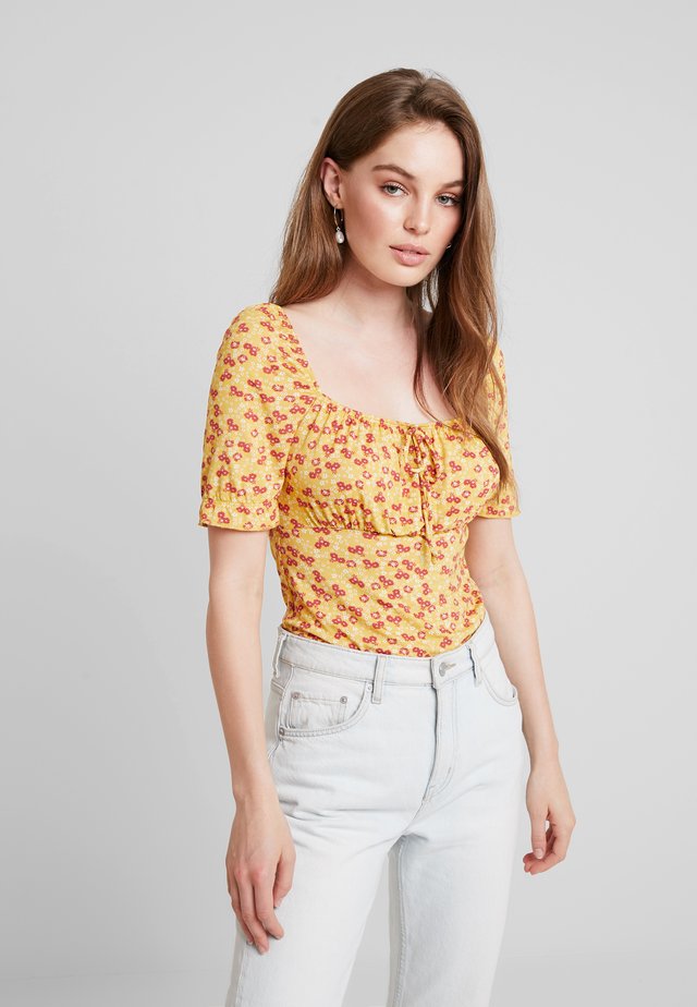 T-Shirt print - dark yellow