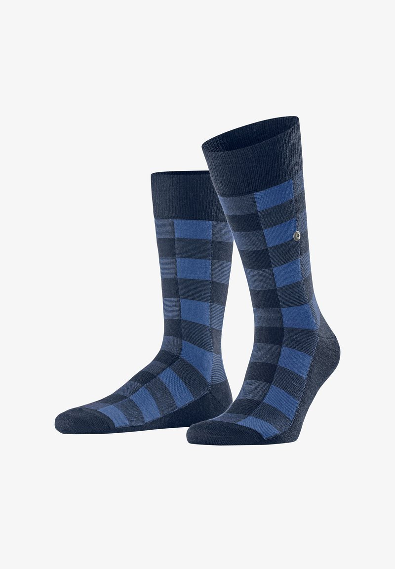 Burlington Buffalo Check - Socken - royal
