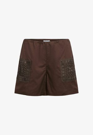 Object, SHORTS BESTICKTE - Shorts - seal brown