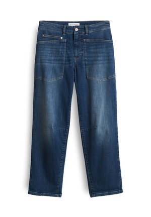OPUS PANTS POWERSTRETCH MID RISE ANKLE BARREL FIT - Relaxed fit jeans - mid vintage blue
