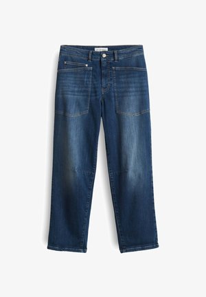 OPUS PANTS POWERSTRETCH MID RISE ANKLE BARREL FIT - Jeans Relaxed Fit - mid vintage blue
