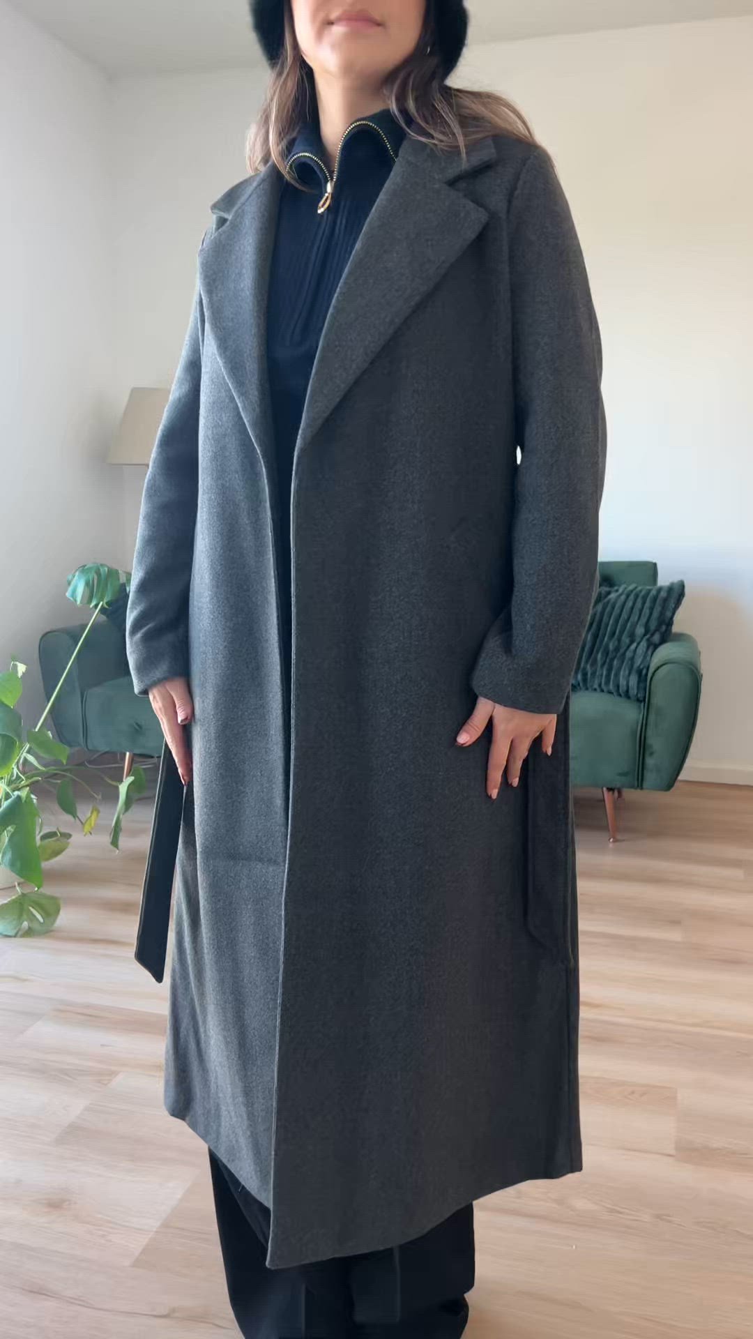 Vero Moda Petite VMFORTUNEAYA XTRA LONG - Trenchcoat - dark grey