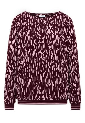 Cecil, LANGARM BLUSE MIT RUNDHALS UND PRINT - Blouse - red wine