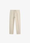 100% LINEN CO-ORD TROUSERS - Trousers - beige
