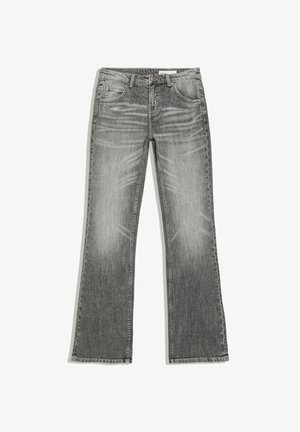 Bershka, LOW-RISE SLIM FIT BOOT-CUT JEANS - JEANS - Jean bootcut - grey
