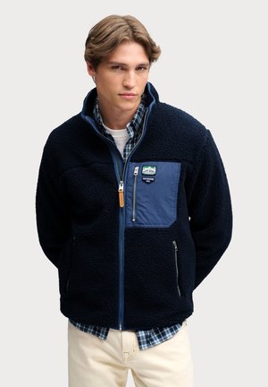Superdry & Co, SUPERDRY JACKE VINTAGE RETRO FULL ZIP FLEECE - Fleece jacket - dunkelblau