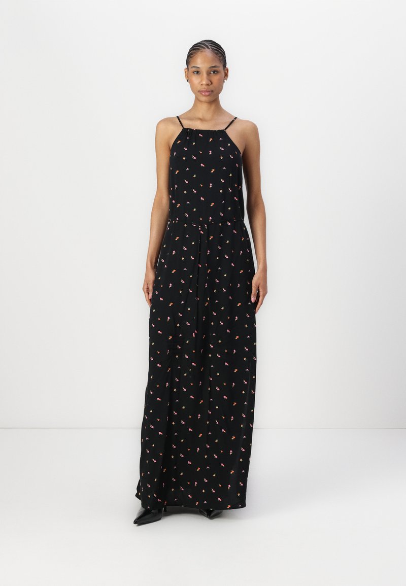 TOM TAILOR DENIM AMERICAN NECKLINE MAXI DRESS - Maxikjole - black