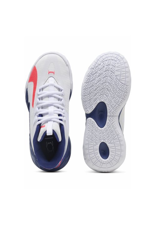 PUMA DAGGER 2 MID BASKETBALLSCHUHE UNISEX - Basketball shoes - white-pink alert-elektro blue — foto 3