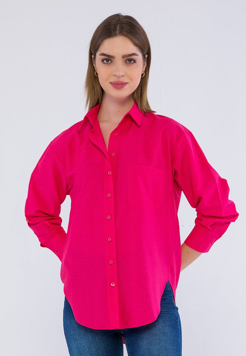Basics and More Buttondown blouse fushia/pink Zalando.ie
