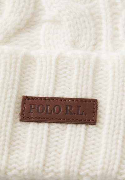 Polo Ralph Lauren CABLE-KNIT WOOL-CASHMERE BEANIE UNISEX - Gorro - full cream