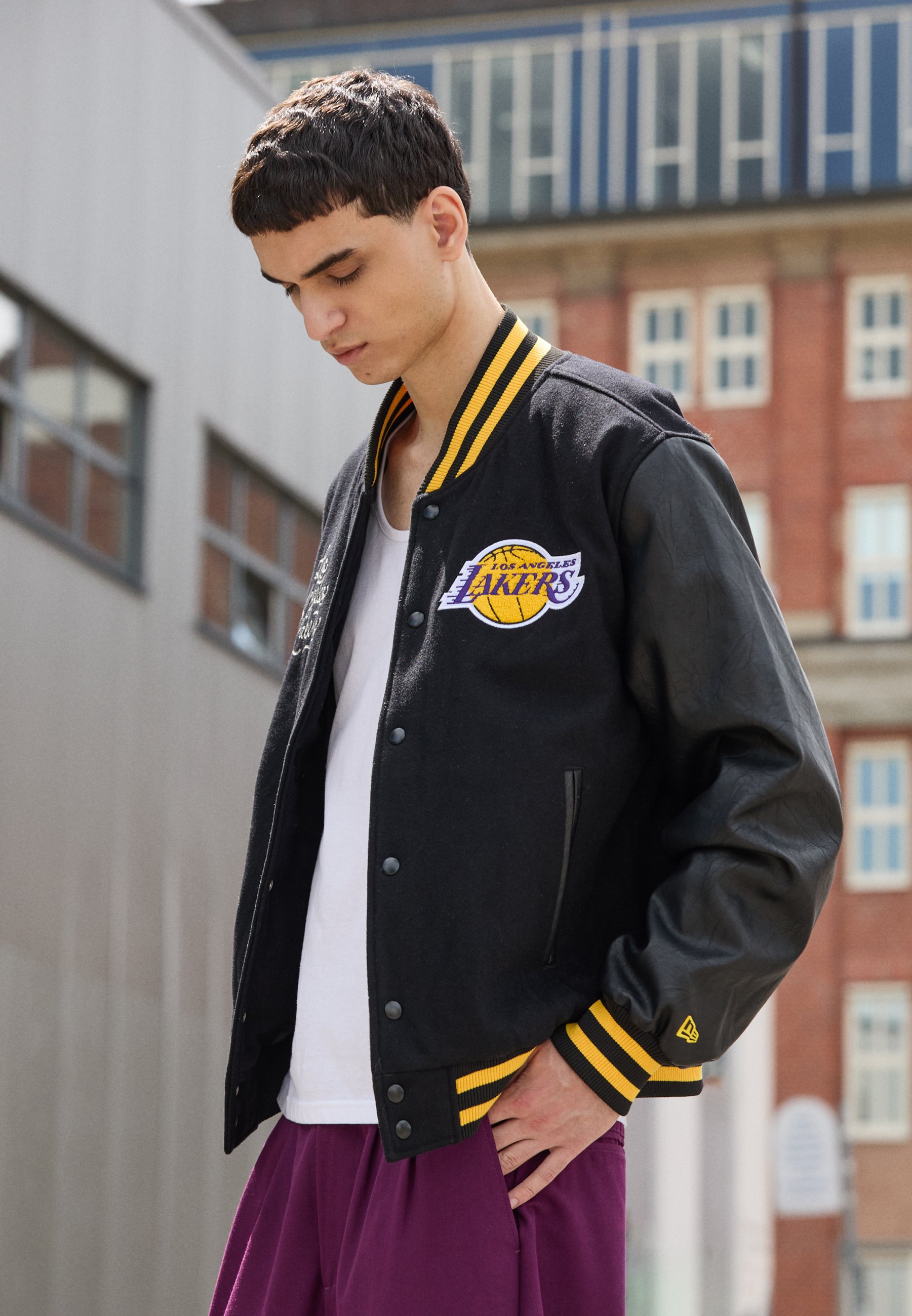 New Era NBA LOS ANGELES LAKERS PATCH VARSITY JACKET 