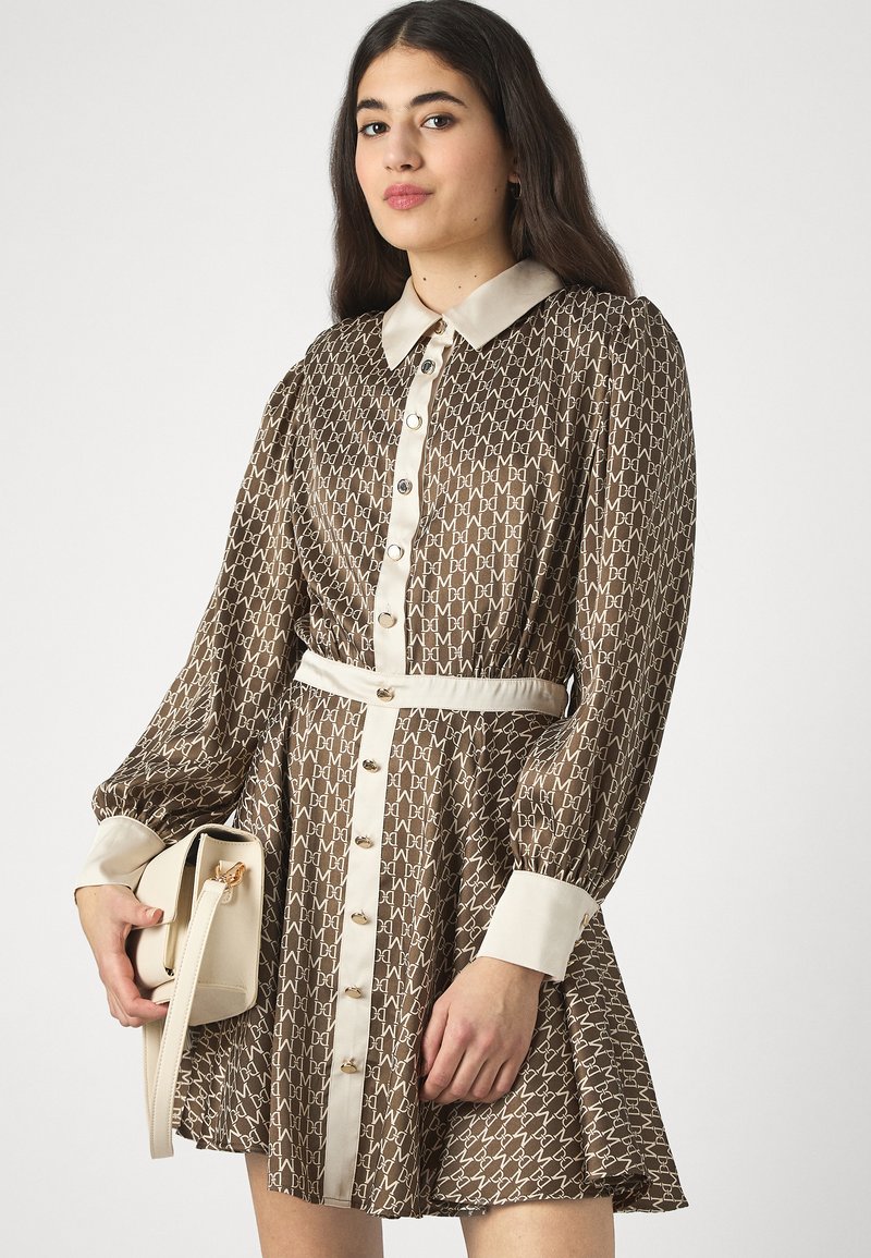MARCIANO BY GUESS MONOGRAM FLARED - Shirt dress - general brown  