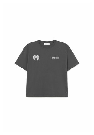 Brownie, CAMISETA ALAS LENTEJUELAS - T-shirt imprimé - antracita