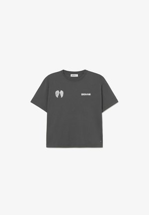 Brownie, CAMISETA ALAS LENTEJUELAS - Camiseta estampada - antracita