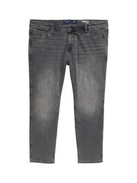 Grijze spijkerbroek met een slim fit. Heeft vijf zakken, riemlussen en een vervaagde afwerking met subtiele whiskering op de benen.