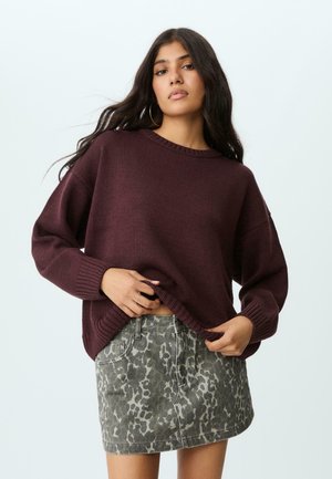 Strickpullover - dark red