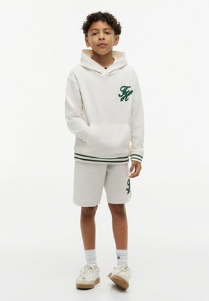 LOGO EMBROIDERY INTERLOCK - Hoodie - off white