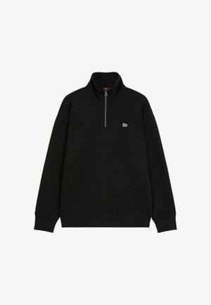 Lee, LONG SLEEVE PATCH HALF ZIP SWS FOR MENS - REGULAR FIT . - Sweater - black