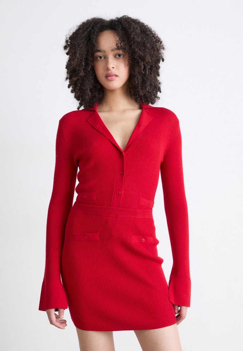 FROM FUTURE Cardigan - bright red