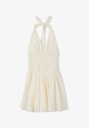 Terranova, TUTA HALTERNECK CON BUSTINO ARRICCIATO - Tuta jumpsuit - bianco lana