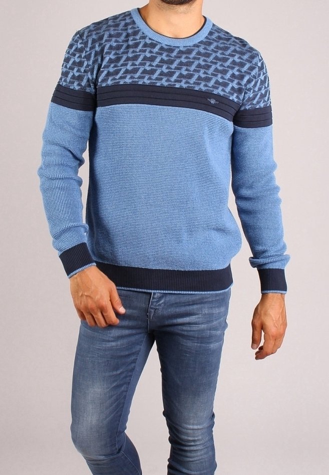 Gabbiano Stickad tröja - mottled blue