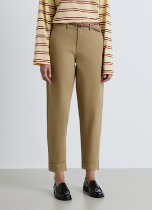 Calliope, PANTALONE LUNGO TINTA UNITA - Chino - beige medio