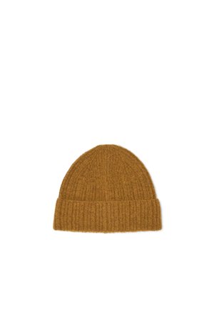 PIOMBO, RIBBED BEANIE - Gorro - brown