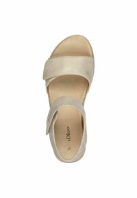 s.Oliver Wedge sandals - champagne