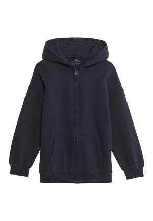 Marks & Spencer PLAIN HOODIE - Sweater met rits - navy