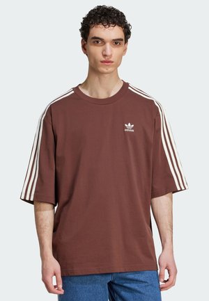 OVERSIZE TEE - T-shirts print - auburn/off white