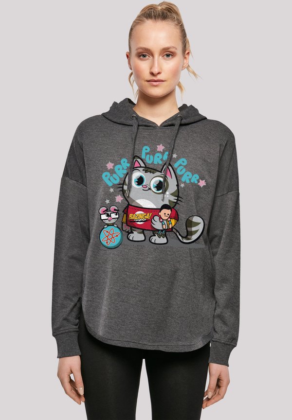 BIG BANG THEORY BAZINGA KITTY KATZE - Kapuzenpullover - charcoal