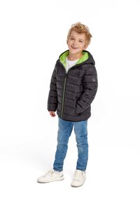 MINOTI PADDER PUFFER - Winter jacket - black neon green