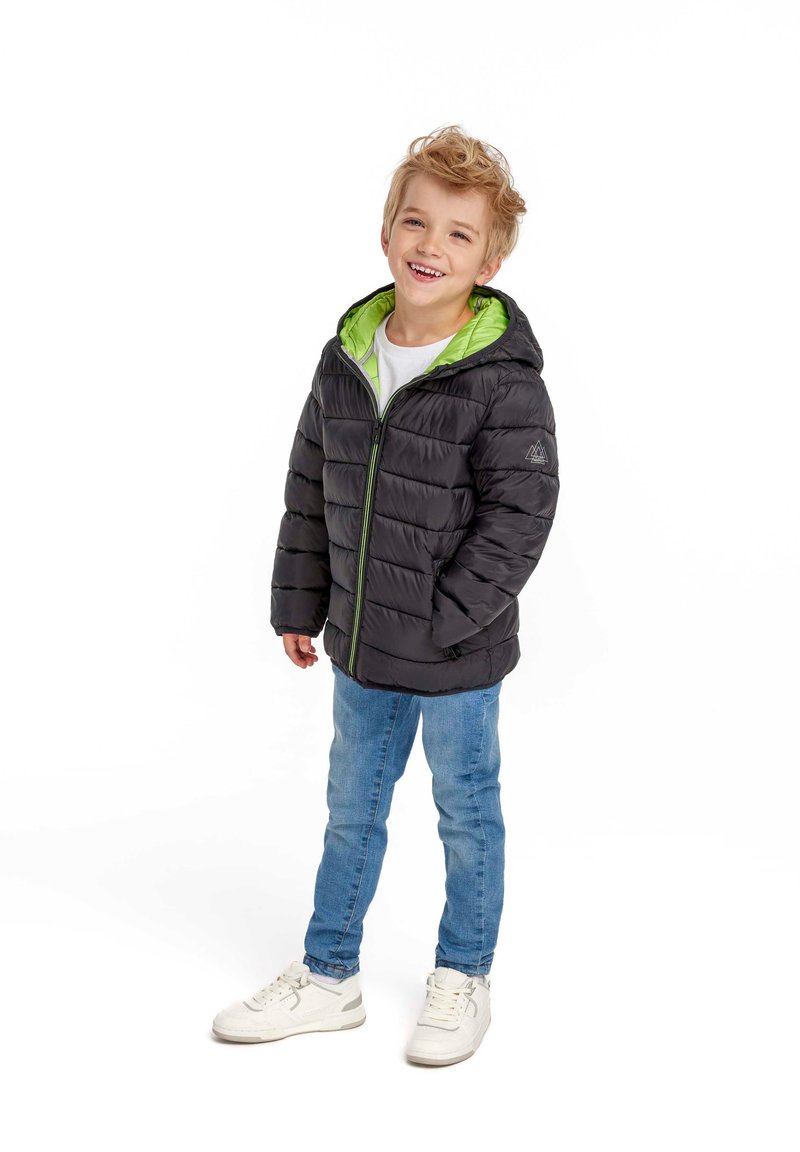 MINOTI PADDER PUFFER - Winter jacket - black neon green