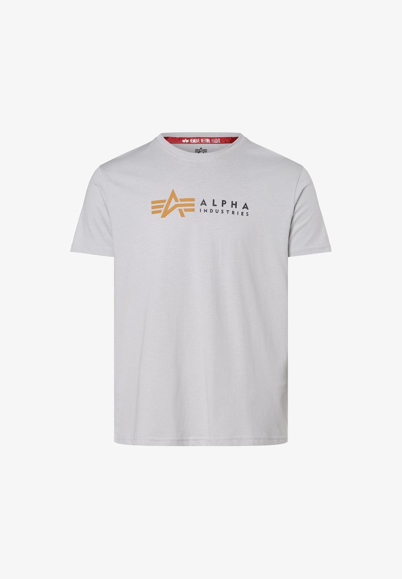Alpha Industries ALPHA LABEL T - T-Shirt print - hellgrau